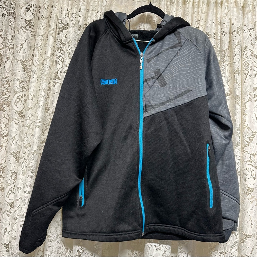 Men’s 509 Blue and Black Tech Full Zip Hoodie Jacket